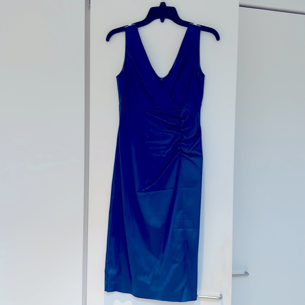 Great Blue Satin Dress
